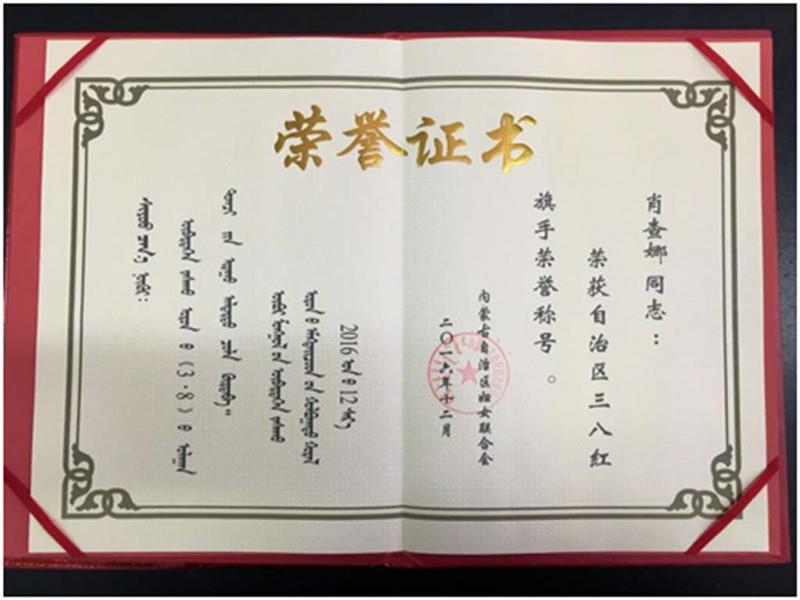 我校教师荣获2016年度内蒙古自治区三八红旗手荣誉称号