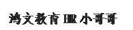 文本框: 鸿文教育HR小哥哥
